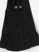 Black 1950s Gothic Lapel Bell Sleeve Lace Coat - vintage fashion, retro style, classic black