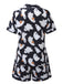 Black 1950s Halloween Ghost Print Shirt Shorts Pajamas, vintage fashion, retro style, rockabilly, pin-up fashion - vintage inspired fashion