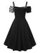 Black 1950s Halloween Harlequin Pattern Dress & Leather Corset, vintage dress, retro fashion, rockabilly, pin-up fashion - perfect for women who love vintage and retro fashion