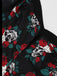 Black 1950s Halloween Skull Roses Halter Dress - vintage dress, retro fashion, rockabilly