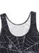 Black 1950s Halloween Spider Web Sleeveless Dress - vintage dress, retro fashion, rockabilly