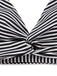 Black 1950s Halter Stripe Knotted Tankini Set - vintage fashion, retro style, classic black