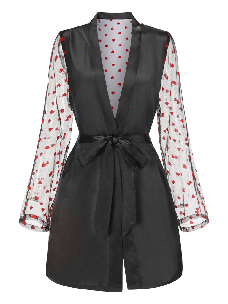 1950s Hearts Dots Mesh Satin | 1950s | vintage fashion, retro style