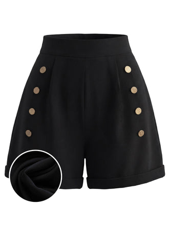 Black 1950s Ruffle Shorts 5