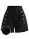 Black 1950s Ruffle Shorts 5
