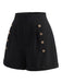 Black 1950s Ruffle Shorts 7