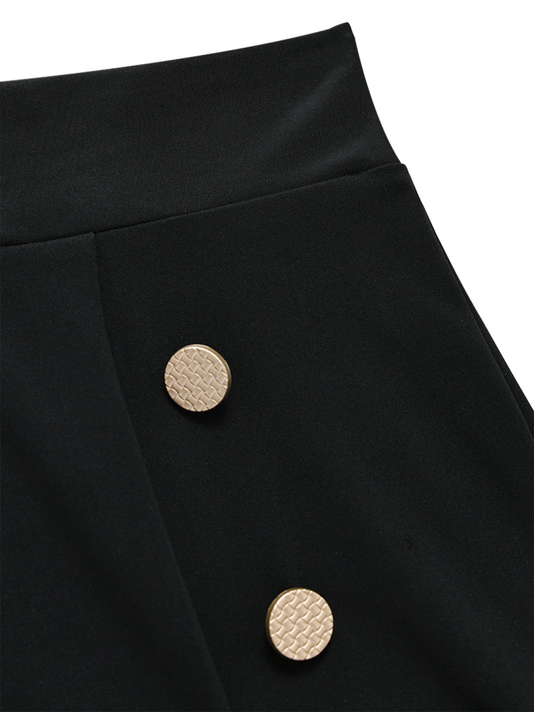 Black 1950s Ruffle Shorts 10