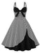Black 1950s Houndstooth Bowknot Strap dress: timeless style reimagined