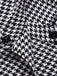 Black 1950s Houndstooth Lace-Up Cloak Coat - vintage fashion, retro style, classic black