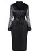 She slips into this Black 1950s Lace Belted Nightgowns and suddenly it's a 1950s daydream