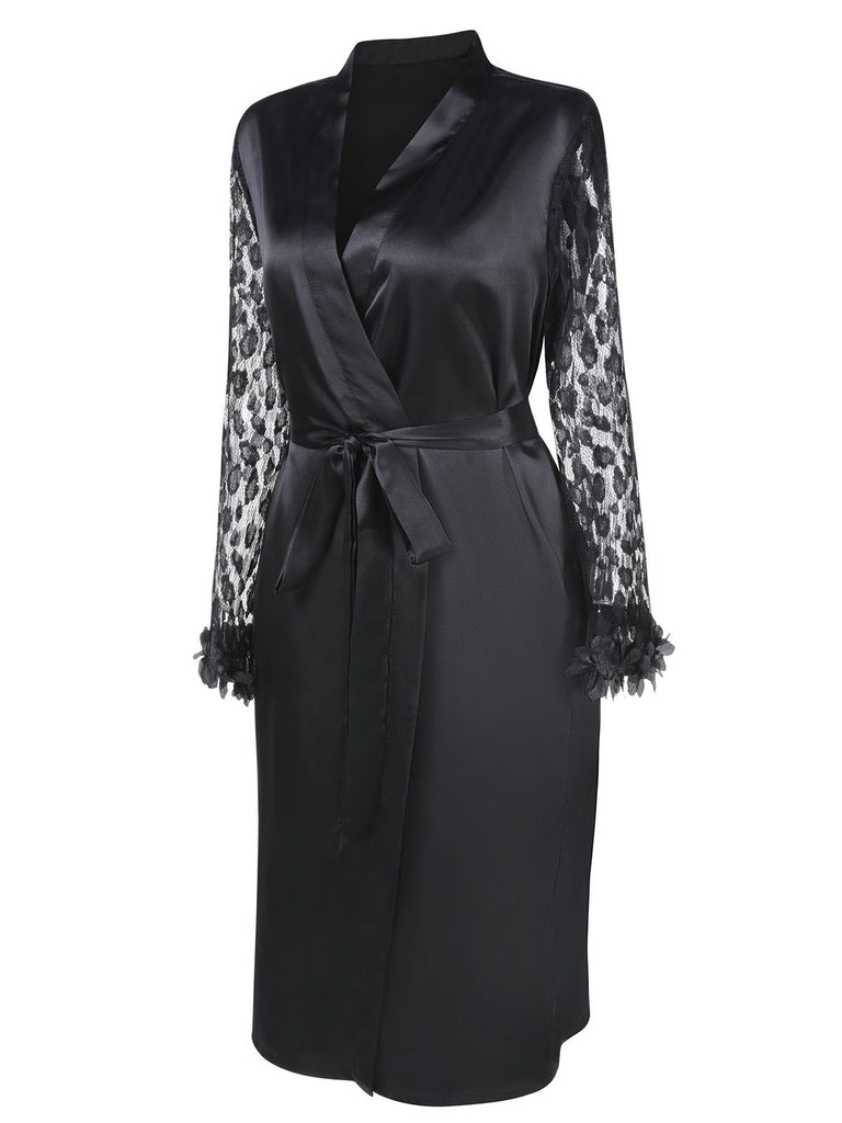 Black 1950s Lace Belted Nightgowns: where 1950s romance meets her modern spirit