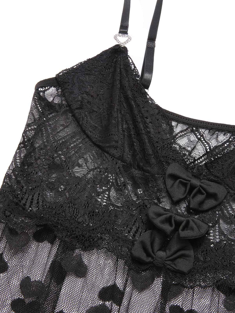 1950s Lace Hearts Mesh Nightgown | 1950s | vintage dress, retro fashion