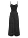 Black 1950s Lace Patchwork Vintage Jumpsuit 2