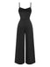 Black 1950s Lace Patchwork Vintage Jumpsuit 3