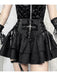 She sways in this Black 1950s Lace-Up Cross Lace Skirt and it's pure 1950s magic