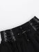 Black 1950s Lace-Up Cross Lace Skirt — 1950s femininity that moves with her mood