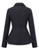 Black 1950s Lapel Ruffles Double Breasted Jacket, vintage coat, retro outerwear - perfect for women who love vintage and retro fashion