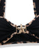 Black 1950s Leopard Trim Metal Starfish Bikini Set - vintage swimsuit, pin-up swimwear for vintage lovers