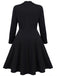 Black 1950s Plaid Patchwork Swing Dress: timeless style reimagined