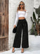 Black 1950s Polka Dot Elastic Waist Pants - vintage fashion, retro style, classic black