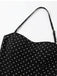 Black 1950s Polka Dot Halter Backless Swim Dress | vintage dress, retro fashion, elegant style - perfect for retro fashion enthusiasts