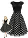 Black 1950s Mesh Vintage Classic Dress 2