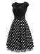 Black 1950s Mesh Vintage Classic Dress 4