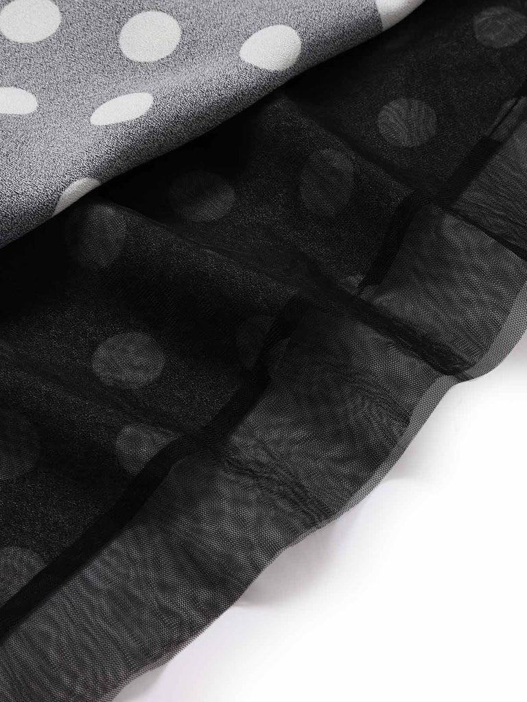 Black 1950s Mesh Vintage Classic Dress 8