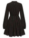 Black 1950s Polka Dot Long Sleeves Dress, vintage dress, retro fashion, rockabilly, pin-up fashion - perfect for women who love vintage and retro fashion