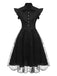 Black 1950s Sequined Spider Mesh Dress, vintage dress, retro fashion, rockabilly, pin-up fashion - perfect for women who love vintage and retro fashion