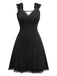 Black 1950s Solid Butterfly Backless Nightdress - vintage dress, retro fashion, rockabilly