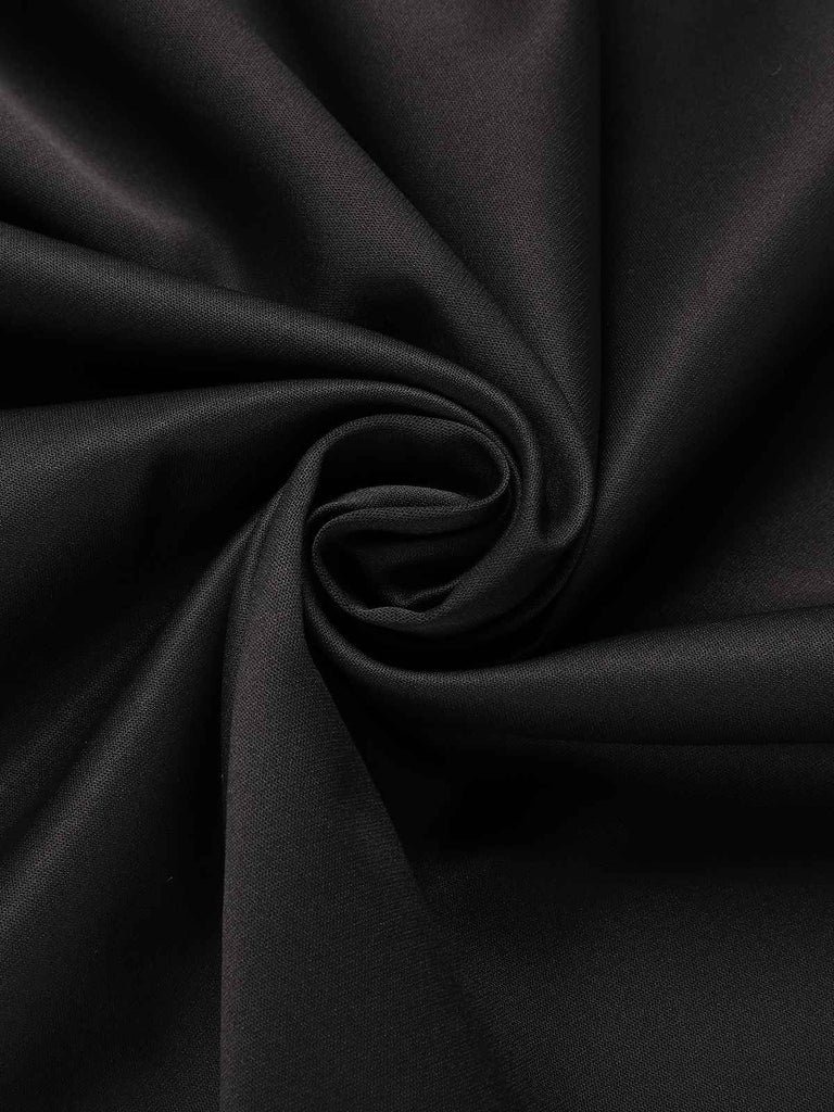 Black 1950s Solid Elastic Waist Pleated Skirt — vintage elegance for the modern woman