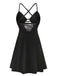 Black 1950s Solid Lace Strappy Nightdress - vintage dress, retro fashion, rockabilly