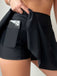 Black 1950s Solid Pocket Shorts Swim Skirt: 1950s Riviera elegance, reimagined for her