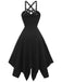 Black 1950s Spaghetti Strap Gothic Style Dress, vintage dress, retro fashion, rockabilly, pin-up fashion - perfect for women who love vintage and retro fashion