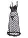 Black 1950s Spaghetti Strap Heart Lace Nightgown: where 1950s romance meets her modern spirit