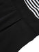 Black 1950s Stripe Lapel Halter Patchwork Dress — vintage elegance for the modern woman