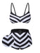 Black 1950s Striped Spaghetti Strap Swimsuit: 1950s Riviera elegance, reimagined for her