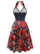 Black 1950s Sweetheart Skeleton Rose Swing Dress — vintage elegance for the modern woman