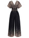 Black-1950s-V-Neck-High-Waist-Jumpsuit, vintage, retro, romper