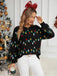 Black 1960s Christmas Lights Knit Sweater - vintage fashion, retro style, classic black