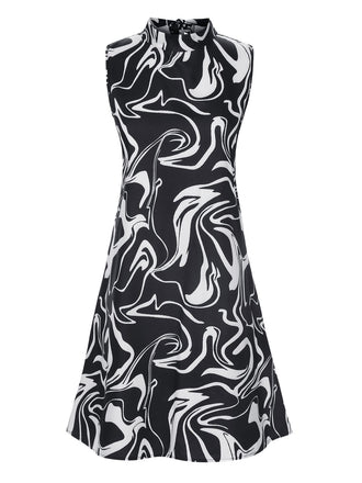 Black 1960s Colorblock Stand Collar Dress, vintage dress, retro fashion - perfect for women who love vintage and retro fashion