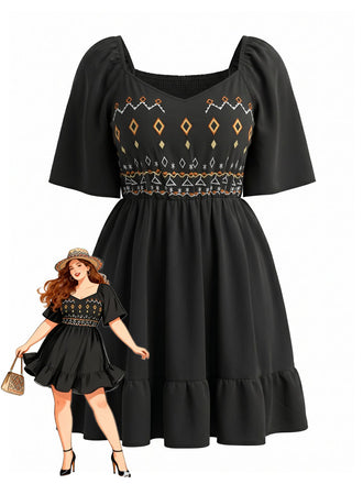 Black 1950s Vintage Retro Dress