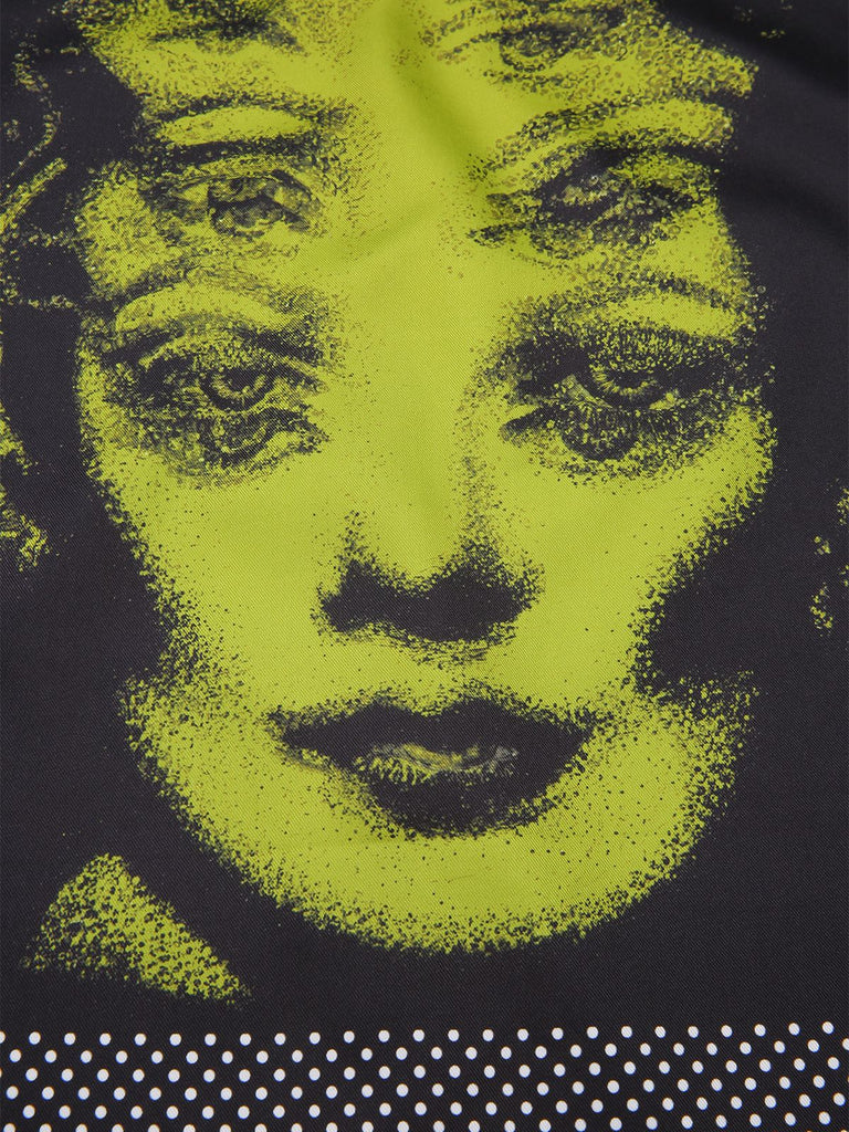 Black 1960s Face Print Polka Dot Dress, vintage dress, retro fashion - perfect for women who love vintage and retro fashion