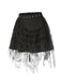 Black 1960s Grommet Halloween Spider Web Lace Skirt: 1960s grace for the woman who dances through life
