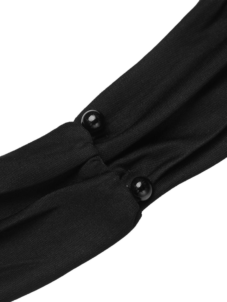 Black 1960s Halter Sunflower Pencil Dress: timeless style reimagined