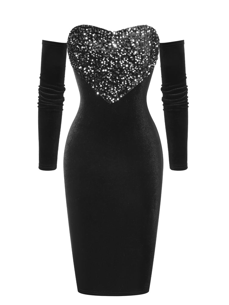 1960s Heart Shape Sequined Patchwork | 1960s | vintage dress, retro fashion