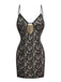 Black 1960s Hollow Floral Lace Bodycon Dress - vintage dress, retro fashion, classic black