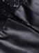 Black 1960s Lace PU Leather Dress, vintage dress, retro fashion, lace detail - perfect for women who love vintage and retro fashion