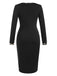 Black 1960s Leopard Patchwork Pencil Dress, vintage dress, retro fashion - perfect for women who love vintage and retro fashion